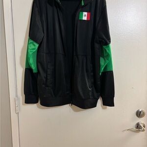 Black Jacket with Green Accents Mexico